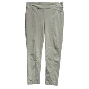 Chico's Fabulously Slimming Pants Leggings Sz 1.5 (10) Pull-On High-Rise Khaki